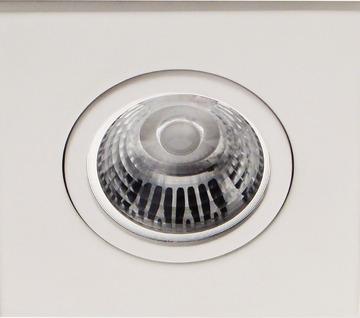 bagdse easy-2-fix og easy-2-light f hvid 20w max 230v gu10 87x87mm downlight square line new daxtor
