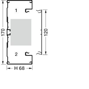 68x170mm alu bra70172 kanalbund tehalit