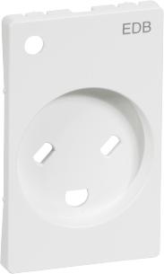hvid jord med 2-pol modul 5 1 lampe med stikkontakt edb for afdkning reservedel fuga