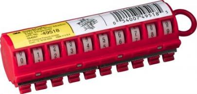 0-9 mrk - tape med komplet dispenser tape 3m