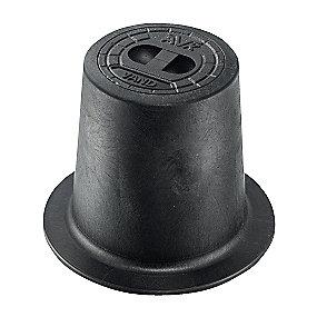 stbejern i prop komposit mm 130 prop sort med gadedksel fast avk