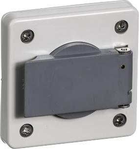 lysegr ip44 afbryder u stikkontakt dreje lk