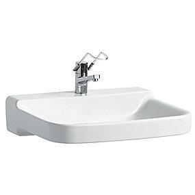 porceln hvid overlb hanehul med 650x550mm hospitalsvask proliberty laufen