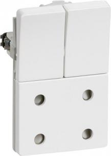 hvid modul 5 1 afbryder m dobbelt stikkontakt fuga lk