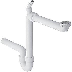 slangestuds med hvid vandls 50mm geberit