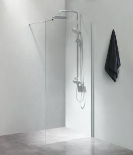 forhngsstang 100cm med glas klart 90x200cm vg fritstende casse