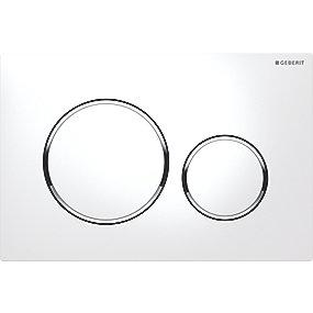 hvid-krom-hvid 20 sigma betjeningsplade geberit