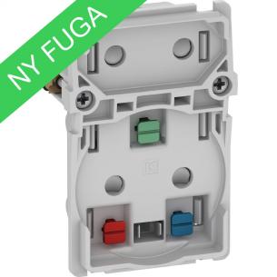 afdkning uden modul 5 1 udtag europlug og jord m stikkontakt fuga lk