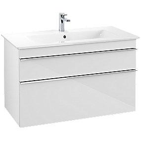 white glossy skuffer 2 med 953x590x502mm vaskeskab venticello b v