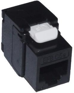 sort tool-less utp kat5e konnektor keystone