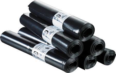 10stk med rulle 1100mm x 700 sorte affaldsskke