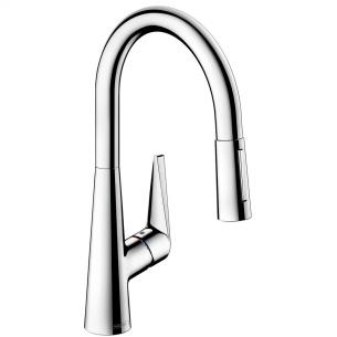 krom udtrksbruser med kkkenarmatur 200 s talis hansgrohe