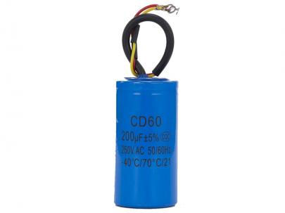 cd60 ledning med 250vac 200uf - kondensator start motor