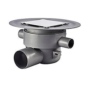 plast pp fliser beton til smremembran samt sideindlb 3 og rist klinke aflb mm 75 vandret med gulvaflb multiflex purus