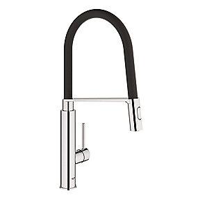 krom - slange sort spray prof med kkkenarmatur concetto grohe