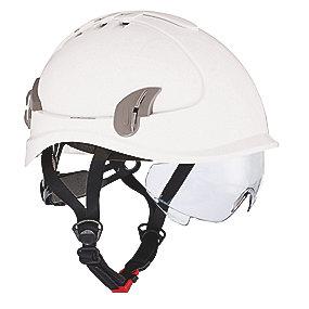 397 en indtrk 6-punktsophngt hjelmbrille integreret med hvid sikkerhedshjelm alpinworker
