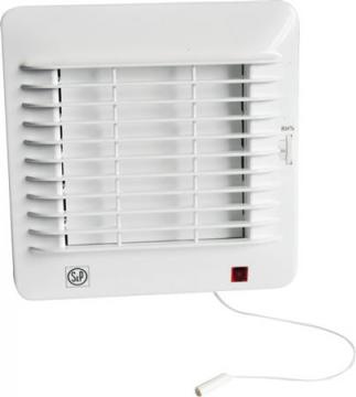 98mm 155x155mm lukke automatisk snoretrk hygrostat med ventilator fugtstyret hvid chz 100 edm p s