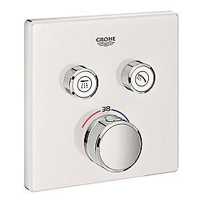 2sc glas hvidt ventiler to med indbygning til termostatarmatur smartcontrol grohe