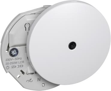 2 hw version - hvid lysdmper m 80mm lampeudtag wireless ihc lk
