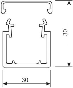 30x30mm perlehvid lf30030 kabelkanal