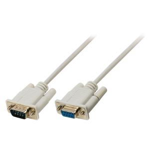 elfenbensfarvet m 0 10 hun 9-pin d-sub - han 9-pin d-sub seriekabel
