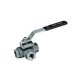 316 aisi 2057 type t-boret 1 kugleventil 3-vejs ego
