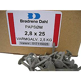 pakke pr stk -1285 varmgalvaniseret 8x25mm 2 tagpapsm
