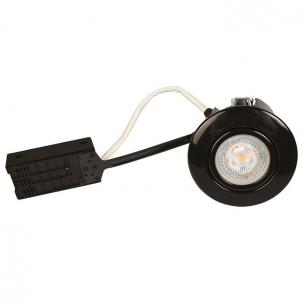 rund sort ss316 ip44 370lm 2700k 5w gu10 flimmerfri dmpbar 230v install quick luna