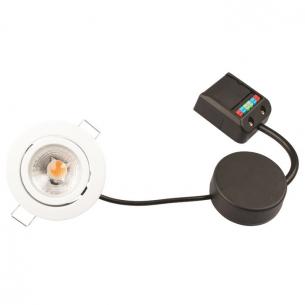 rund hvid mat ip44 305lm ra95 3000k 5w 4 flimmerfri dmpbar 230v claudia