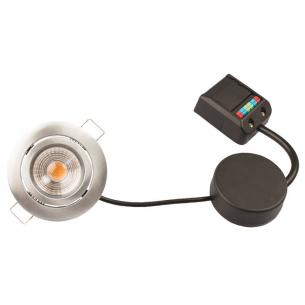 rund alu brstet ip44 305lm ra95 3000k 5w 4 flimmerfri dmpbar 230v claudia