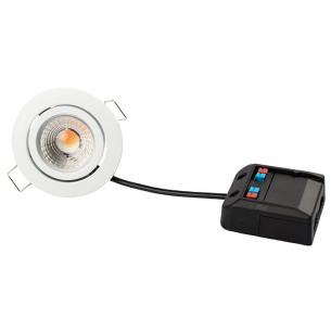 rund hvid mat ip44 270lm ra95 3000k 2w 3 dmpbar 350ma looping claudia