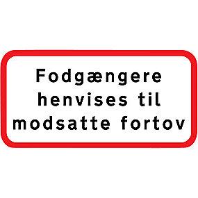 alu 25x50cm 3 ua39 fortov modsatte til henvises fodgngere