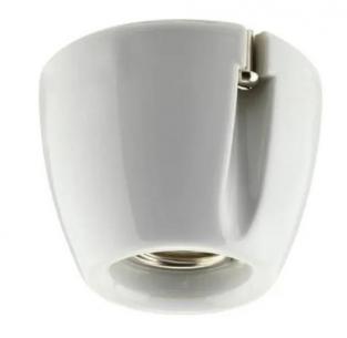 ip20 hvid lige basic e27 porceln loftfatning if