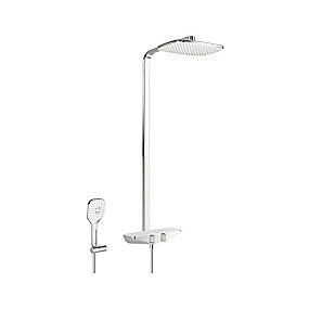 hvid hndbruser 360x220mm hovedbruser med brusersystem termostatisk rainshower esteta oras