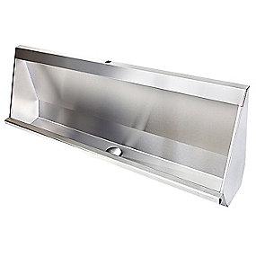 slebet syrefast rustfri midt aflb 1800mm urinalrende purus