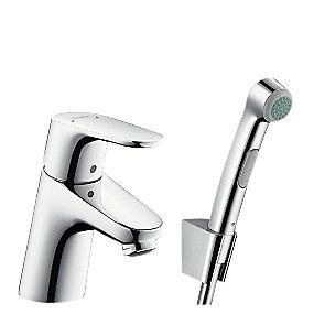 krom hndbruser med armatur bidette focus hansgrohe