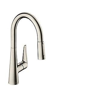 finish stl rustfri udtrkstud med kkkenarmatur s200 talis hansgrohe