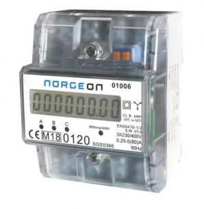 bimler - din-skinne t 76mm 100a 3-faset energimler digital