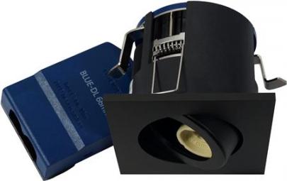 sort mat lyskilde ex 230v gu10 87mm downlight 66 blue-dl