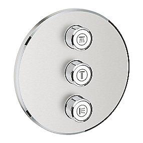supersteel indbygning til st kontrol volume triple smartcontrol grohtherm grohe
