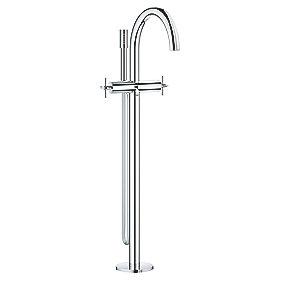 krom gulvmontage brus kar til termostatarmatur new atrio grohe