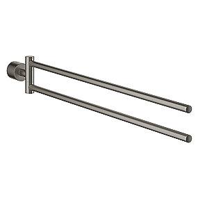graphite hard brstet svingbar armet 2 hndkldeholder new atrio grohe