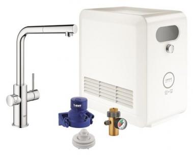 krom l-tud kler med mousserudlb udtrkkeligt kkkenarmatur professional blue grohe