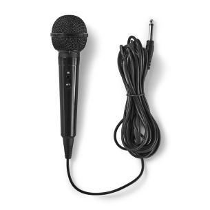 sort abs sluk tnd off-knap on indbygget db -75 ohm 600 khz 12 - hz 80 m 00 5 kabel fast cardioid mikrofon nedis