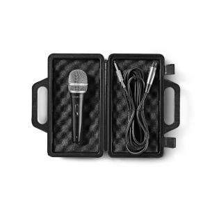 sort gr aluminium abs inkluderet rejsetaske sluk tnd off-knap on indbygget db -72 ohm 600 khz 15 - hz 50 m 00 5 kabel aftageligt cardioid mikrofon nedis