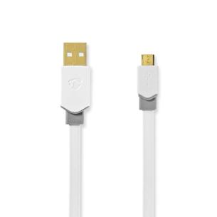 box window hvid pvc fladt m 00 1 guldplateret mbps 480 han micro-b usb han usb-a 0 2 usb usb-kabel