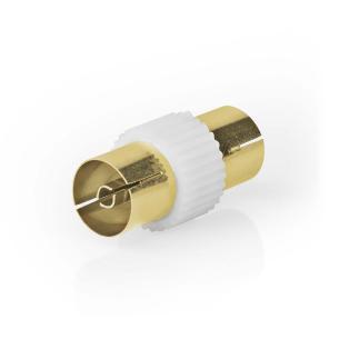 box window stk 1 hvid plastik metal lige ohm 75 nikkelplateret hun coax hun coax adapter antenne satellit