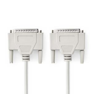 plastikpose elfenbensfarvet pvc runde m 00 5 nikkelplateret han 25-pin d-sub han 25-pin d-sub kabel seriel