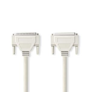 plastikpose elfenbensfarvet pvc runde m 00 5 nikkelplateret hun 25-pin d-sub han 25-pin d-sub kabel seriel