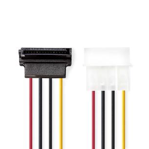 plastikpose forskellige pvc runde m 20 0 guldplateret hun 15-pin sata han molex strmkabel intern